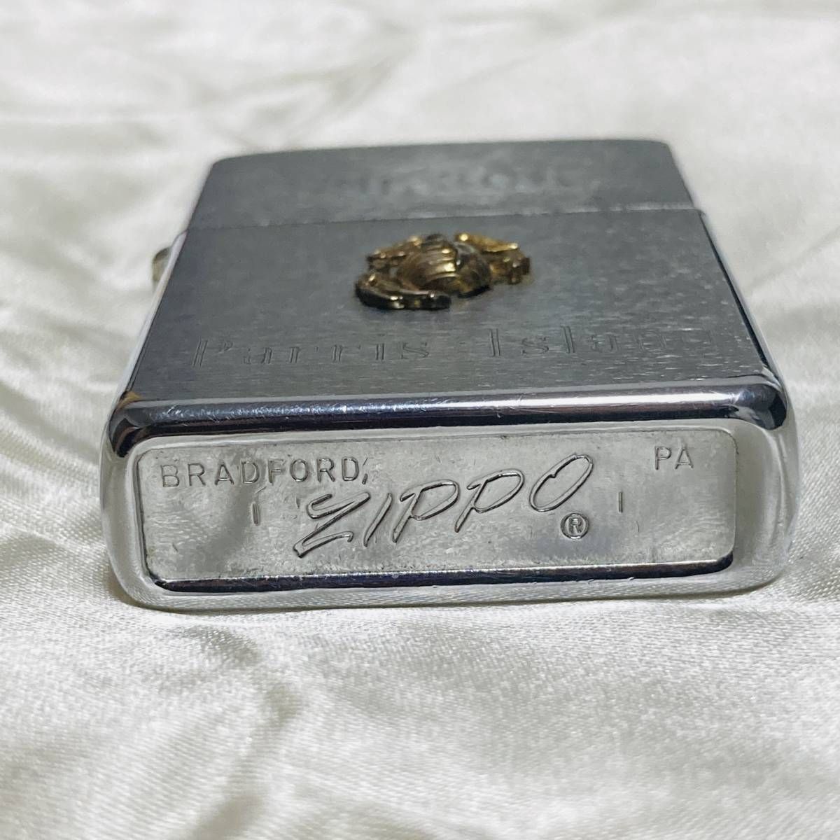 ZIPPO ジッポ オイルライター 1972年 Parris island 硫黄島 シルバー 