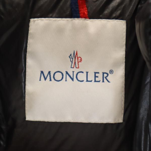  モンクレール ダウンジャケット 128 cm 黒 MONCLER ロゴ刺繍 キッズ 古着 231113 その他 ジャケット ブルゾン