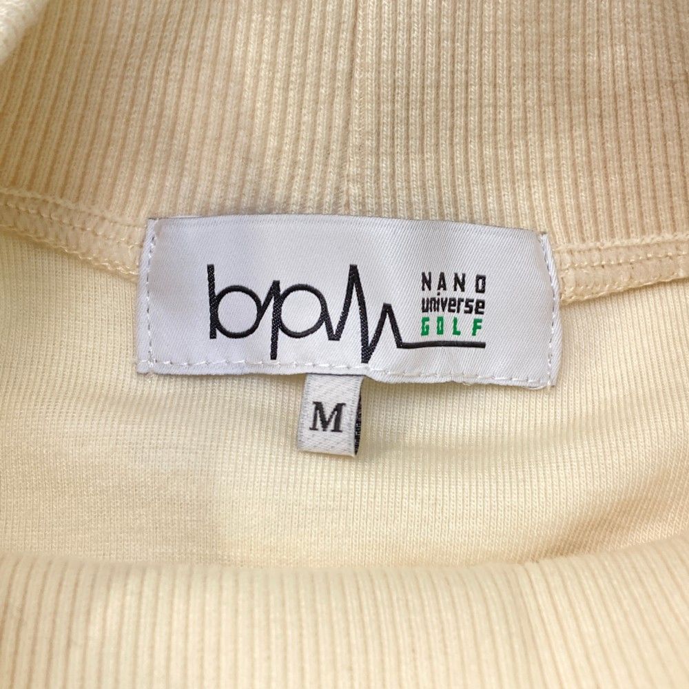 サイズ：M nano universe golf ナノユニバース ゴルフ BPM Beat Per Minute 2023年モデル ハイネック 長袖Tシャツ  ホワイト系 [240101414619] ゴルフウェア レディース ストスト サイズ：M nano universe golf ナノユニバース ゴルフ BPM Beat
