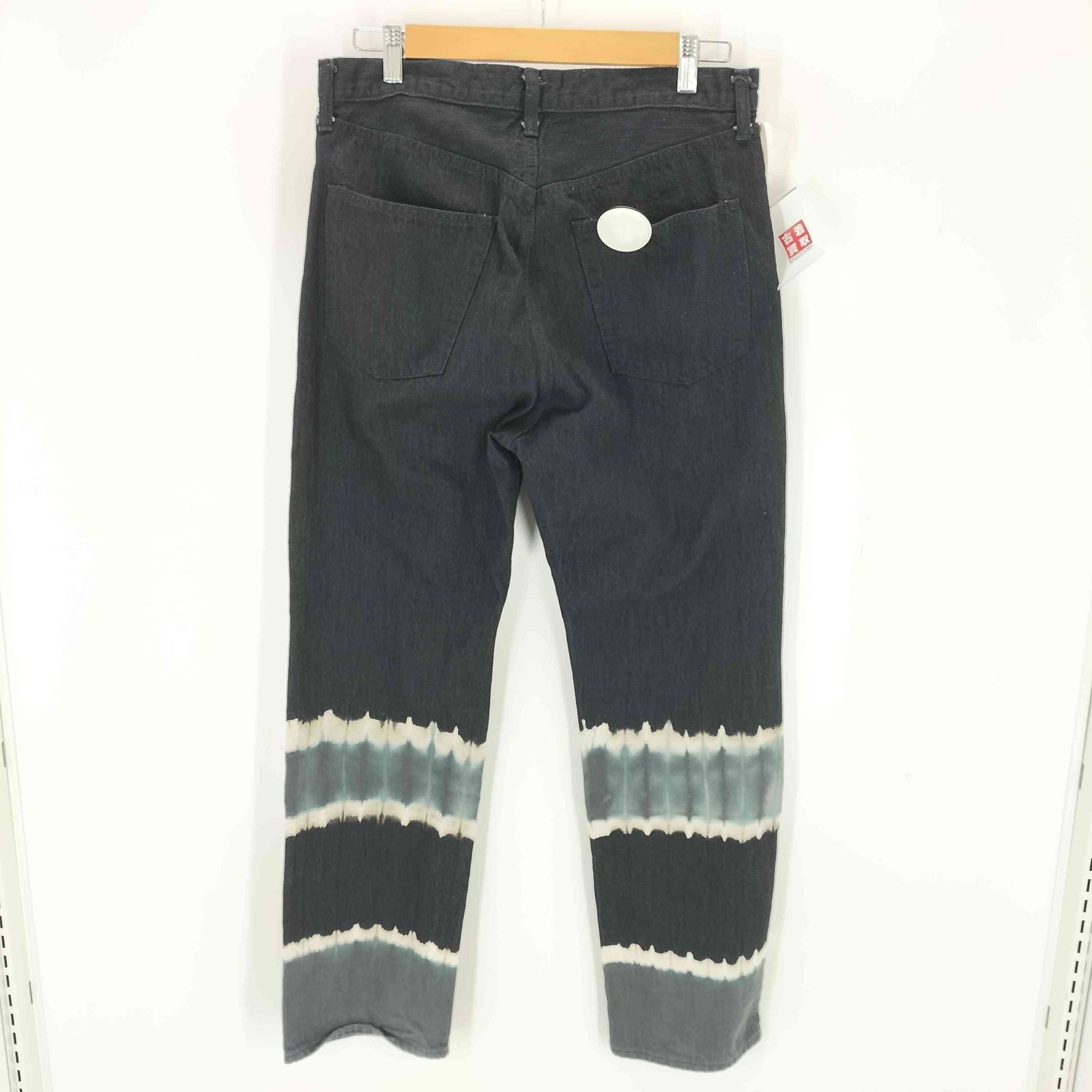 アンユーズド UNUSED 別注 ブリーチタイダイブラックデニムパンツ