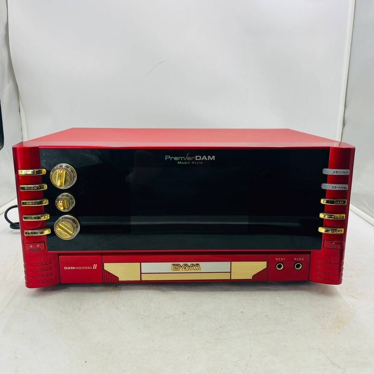 起動 済 業務用カラオケ本体 Premier DAM-XG1000II レッド 通電 済み