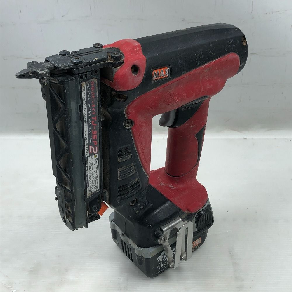 MAX マックス 工具関連用品 バッテリー式ピンネイラ 充電器 充電池1個付 TJ-35P レッド