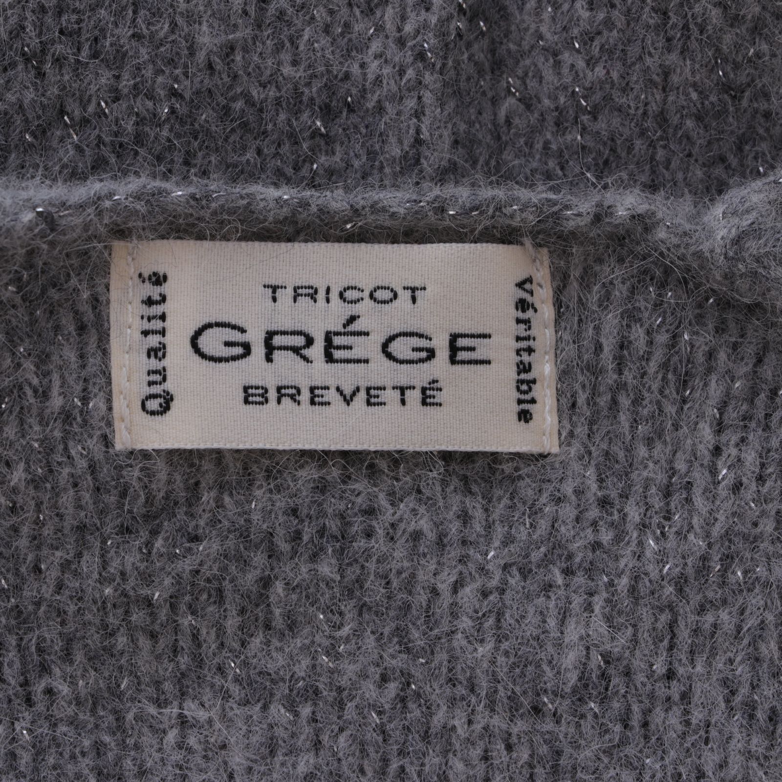 TRICOT GREGE BREVETE トリコグレージュブレべテ フォックス入りニット