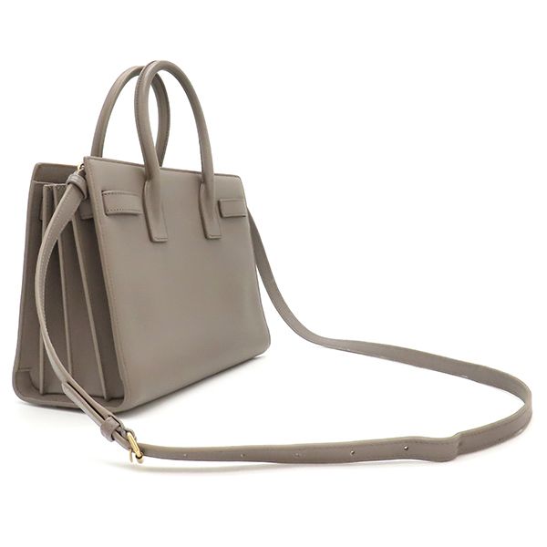 サンローラン SAINT LAURENT 2WAYバッグ ベイビー サック ド ジュール レザー グレージュ ゴールド金具 ベージュ ハンドバッグ ショルダー パドロック 鍵 421859