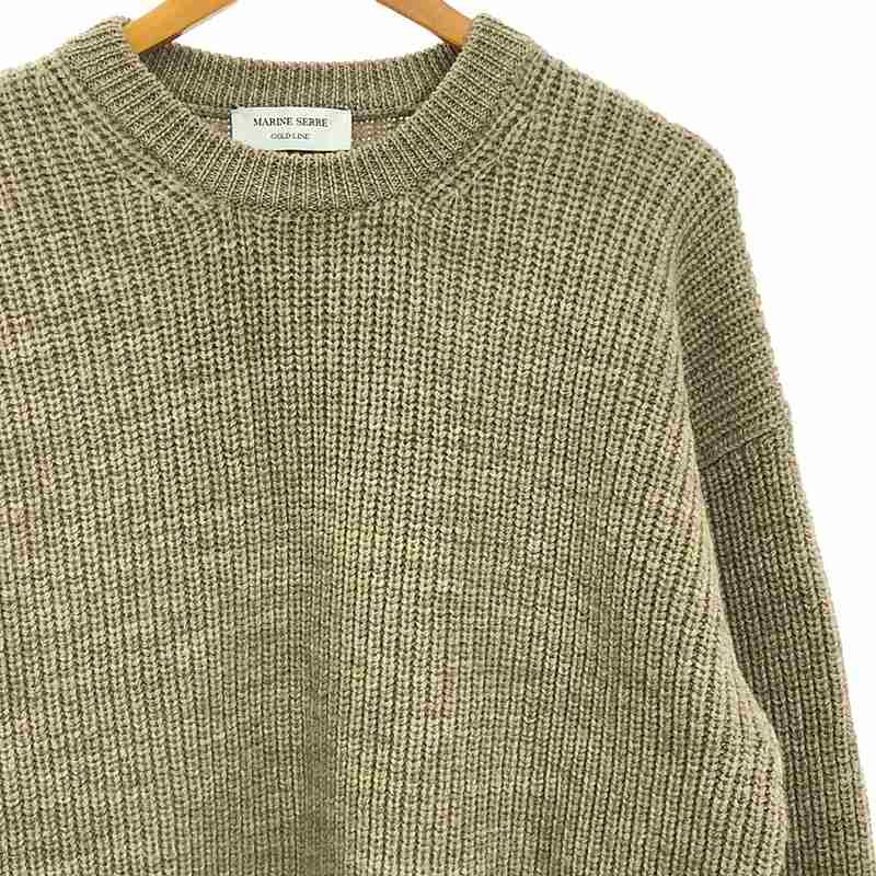 美品】 MARINE SERRE / マリーンセル | GOLD LINE / バックロゴ クルー