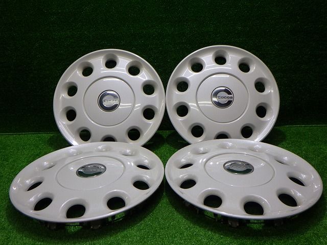 ミラココア 純正 ホイールキャップ 4枚 L675S L685S 14インチ 42602-B2120 白 ダイハツ 250926044