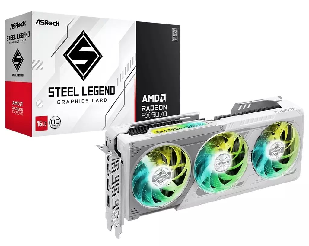 グラフィックボード 14日間保証付き グラフィックボード ASRock AMD Radeon RX 9070 Steel Legend 16GB OC RX9070 SL 16GO メーカー整備品