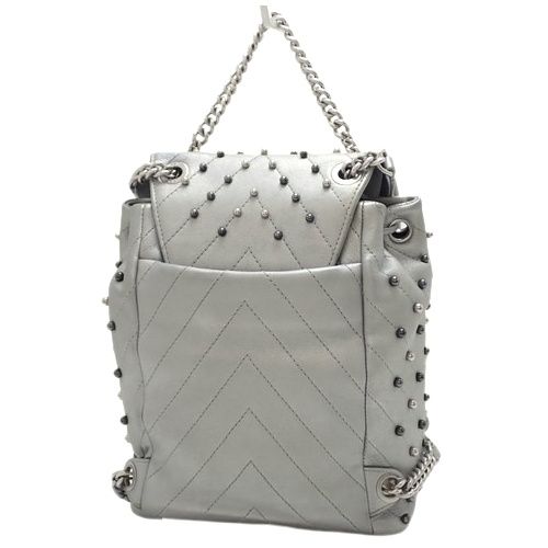 CHANEL(シャネル) シェブロン ココマーク スタッズ バックパック
