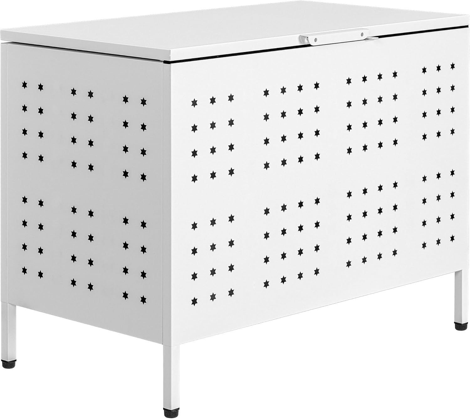 六芒星 ゴミ箱白ゴミ箱 屋外 330L 大型 ゴミステーション 組立式 蓋付き ダストボックス カラス 野良猫対策 一般家庭 庭園用 中規模住宅に最適 ごみ収集ボックス 屋外収納 ストッカー