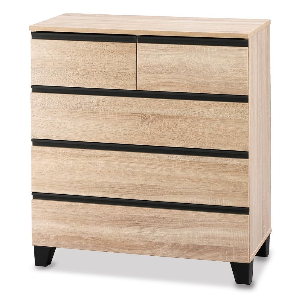 数量 収納 木製 ウッドチェスト 木製 幅79×奥行39×高さ88 棚 脚付き ワイド タンス WCHL-790 チェスト ライトナチュラル アイリスオーヤマ