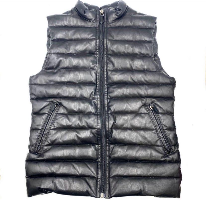 美品ルシアンペラフィネ レザーダウンベストL