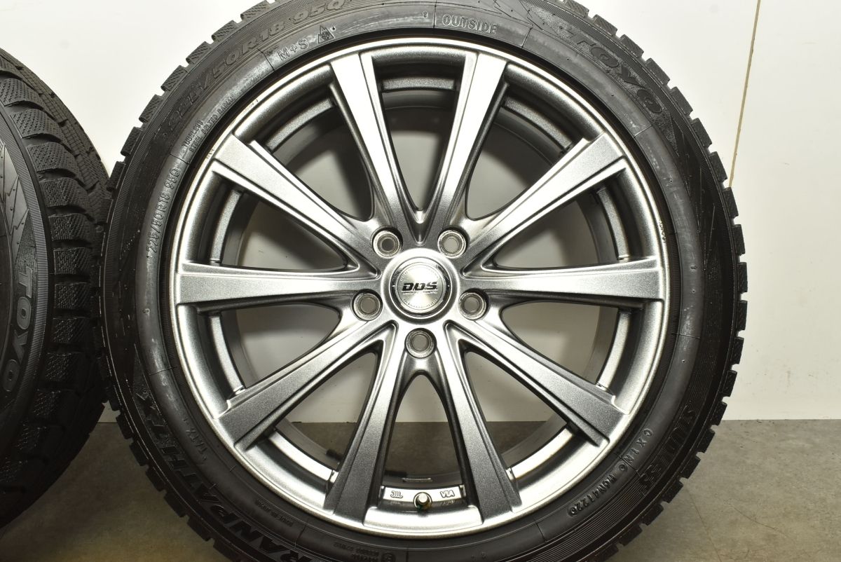 ロマン バリ溝 BADX DOS 18in 8J 45 PCD114.3 トーヨー ウィンタートランパス TX 225 50R18 エクストレイル CX-5 CX-8 レガシィアウトバック