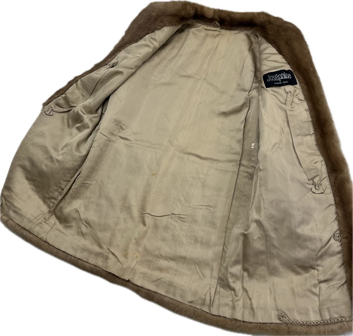 Josephine ☆ 高級 ミンク ファーコート ハーフコート 本毛皮 リアル