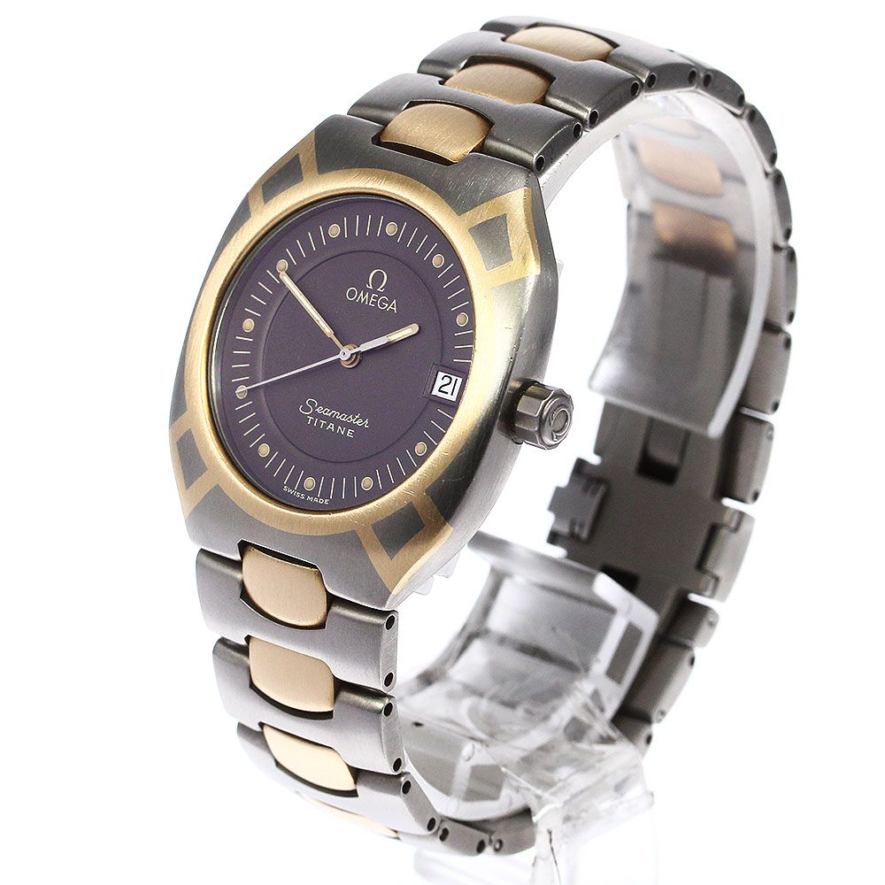 オメガ OMEGA シーマスター ポラリス デイト クォーツ メンズ良品_
