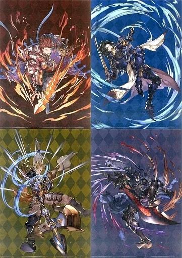 中古】クリアファイル 四騎士 A4クリアファイルセット(4枚セット