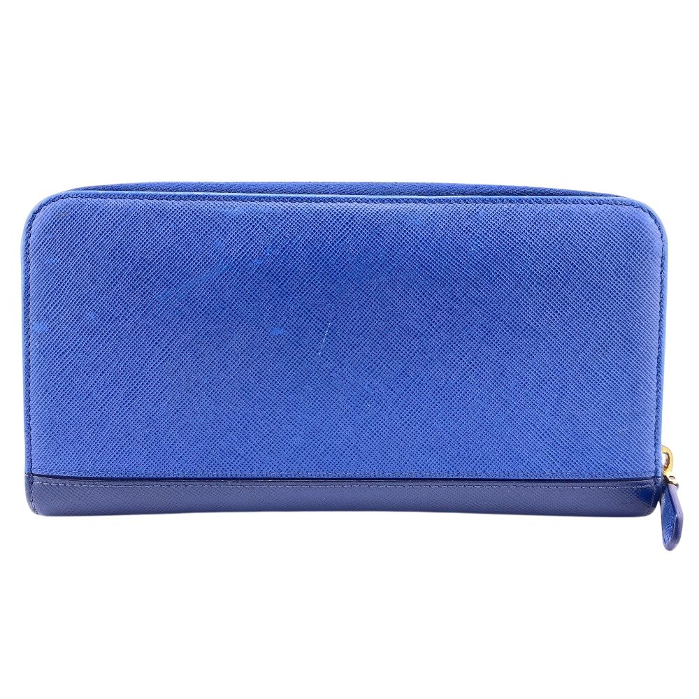 特価 プラダ ミディアムウォレット ラウンドファスナー財布 BLUE 5％OFF フォロワークーポン！！】PRADA プラダ ラウンド