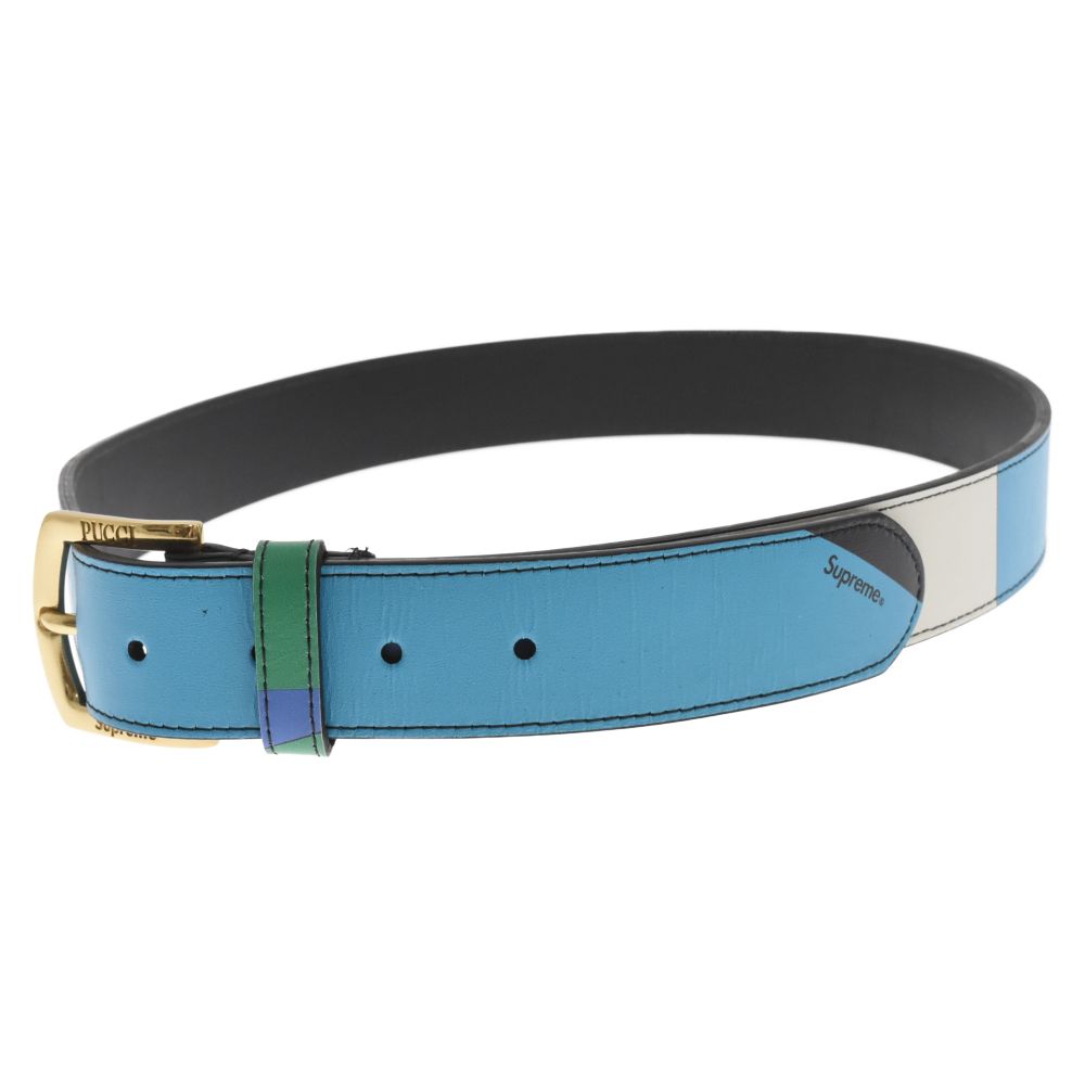 SUPREME (シュプリーム) 21SS ×Emilio Pucci Belt エミリオプッチ レザー ベルト マルチ