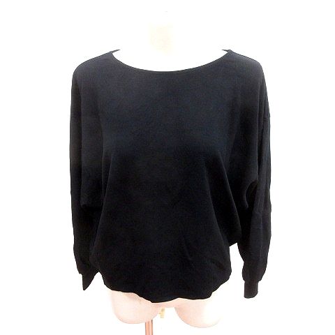 ルーニィ LOUNIE カットソー Uネック 長袖 F 黒 ブラック /RT - メルカリ