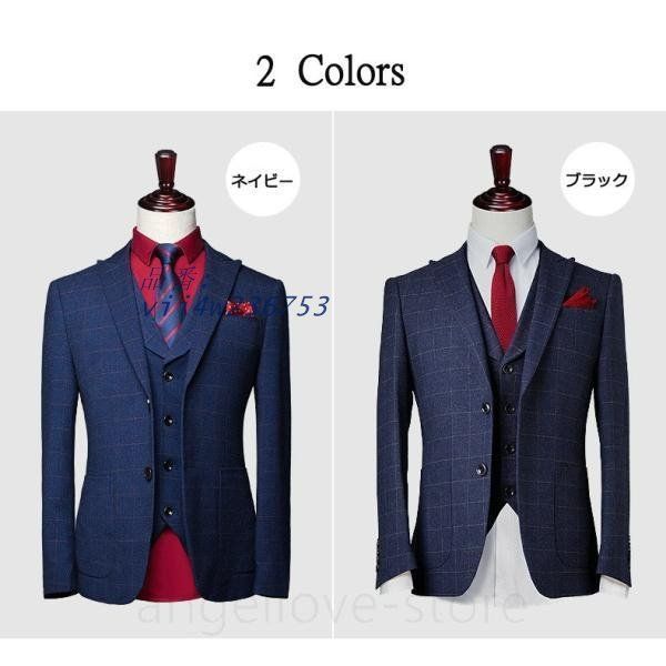 2ボタンスリムスーツ ビジネススーツ シングル メンズスーツ 紳士服 UIT メンズ大きいサイズおしゃれスーツ 結婚式 春 ブルースーツ ベスト付き 夏 細身 vii4w236753