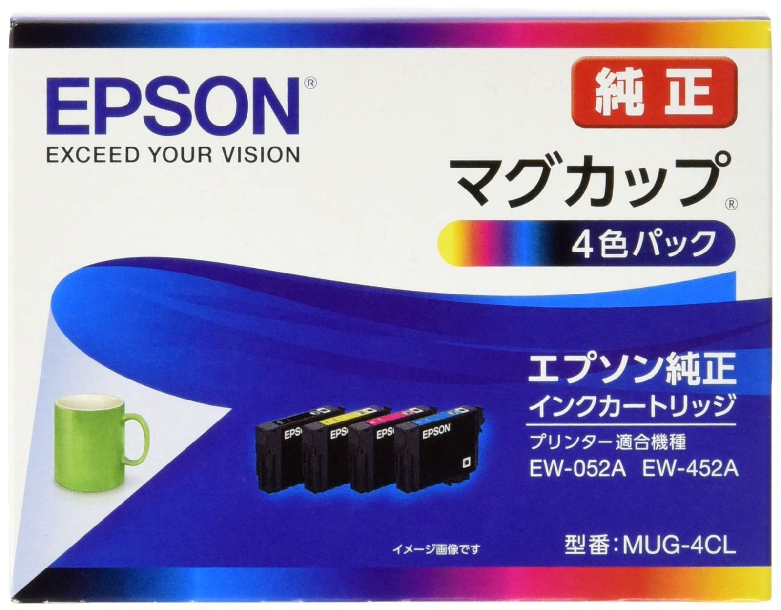 新着商品】エプソン 純正 インクカートリッジ マグカップ MUG-4CL 4色