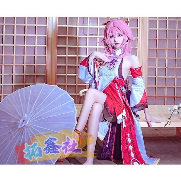 今がお得！ 原神 げんしん 八重神子 やえみこ コスプレ衣装 イベント ゲーム ウィッグ 靴 追加可 大人 ccosplay衣装 服 フルセット