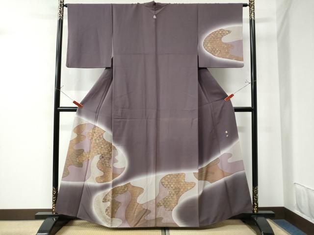 平和屋着物○訪問着 笹地紋 暈し染め 正絹 逸品 CAAP7147hy