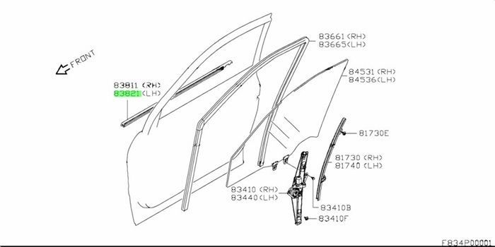 スズキ 純正 エスクード ウェザーストリップ フロントドア アウト レフト スズキ 純正 エスクード ウェザーストリップ フロントドア アウト