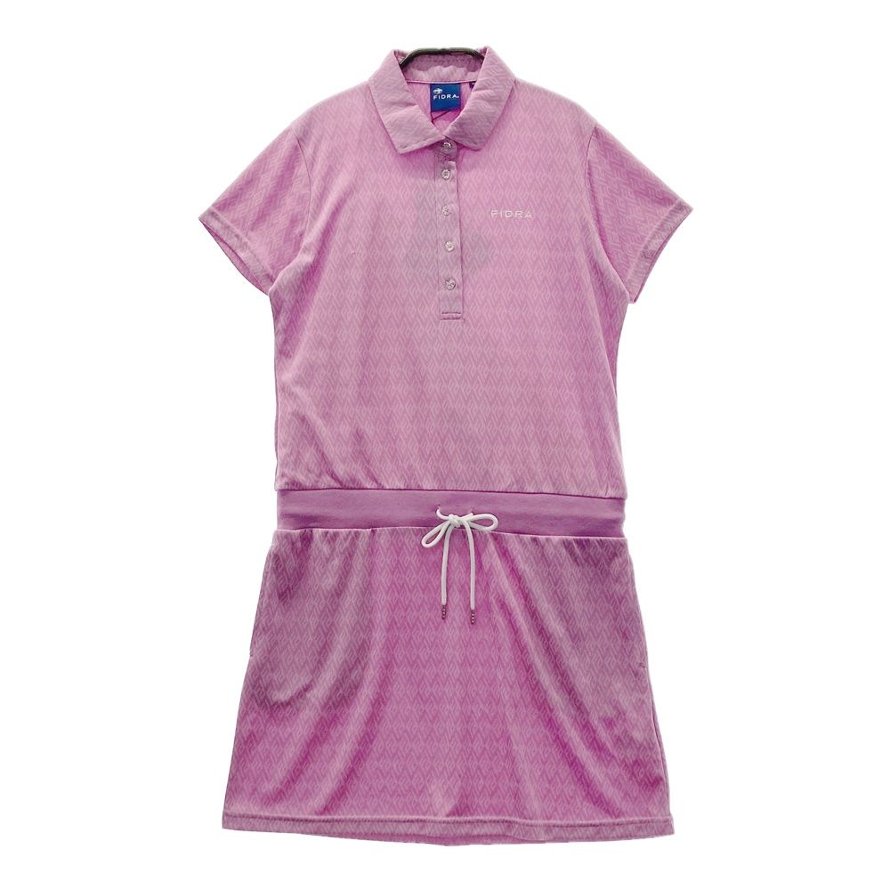 サイズ：M FIDRA フィドラ 半袖ワンピース 総柄 パープル系
