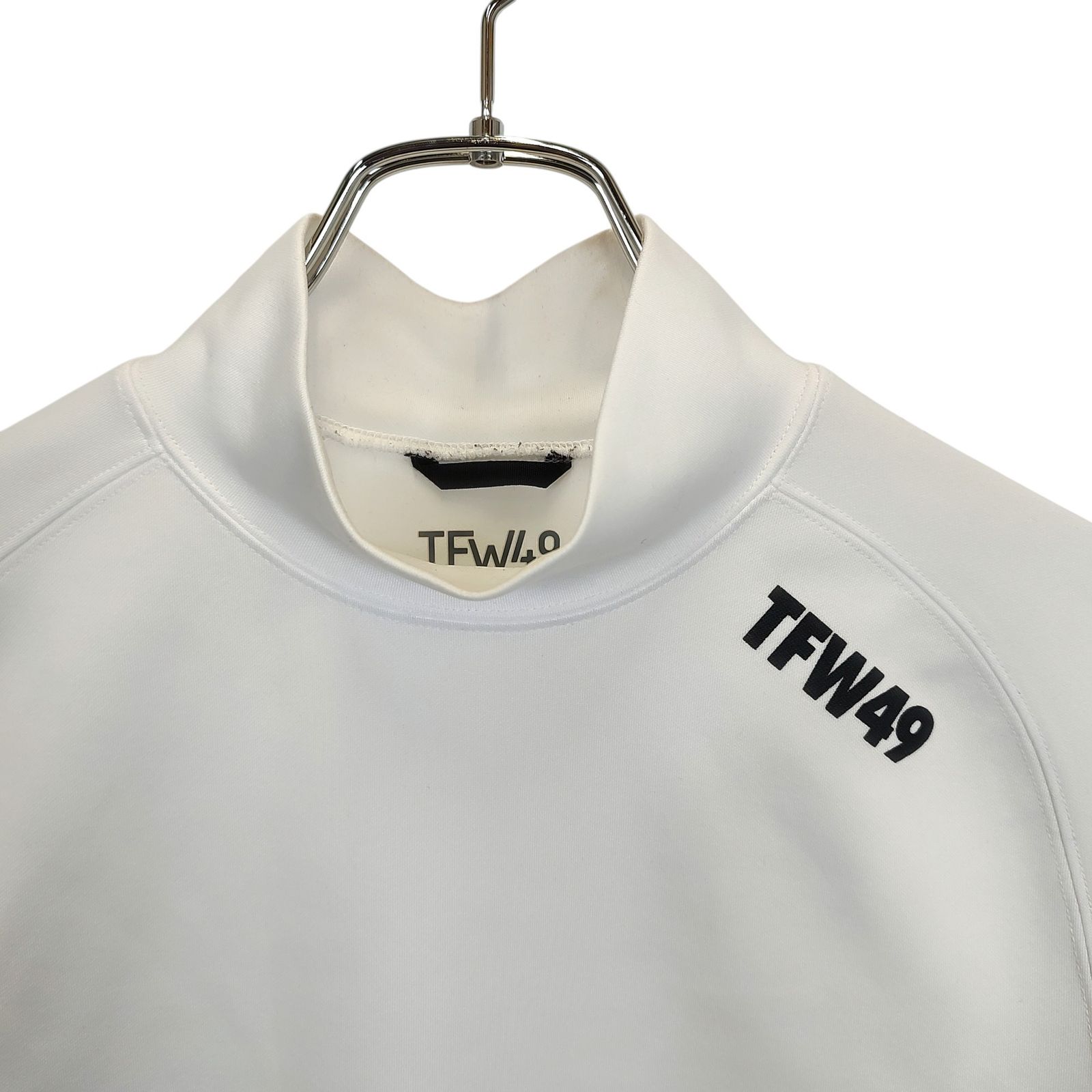 【Ｍサイズ・希少なサイドメッシュモデル】TFW49 モックネックTシャツ 白 Mサイズ・希少なサイドメッシュモデル】TFW49 モックネック