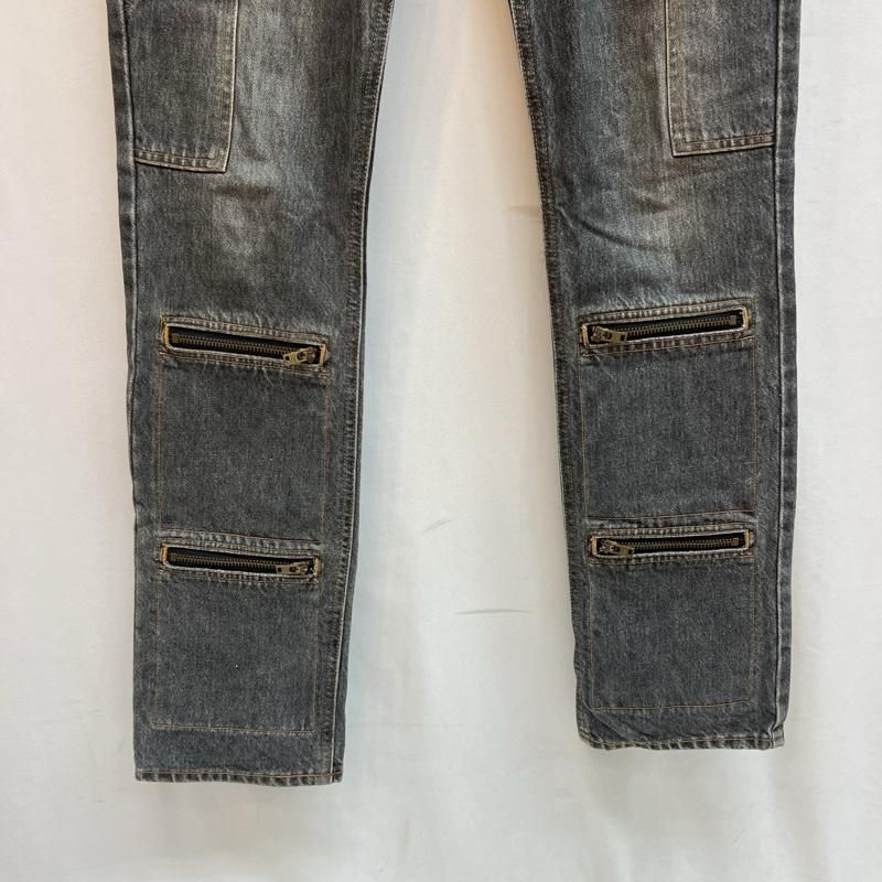 アンダーカバー UNDERCOVERISM 2011AW クロップドデニム 3 UNDERCOVER アンダーカバー ニーZIPスリムデニム ブラック