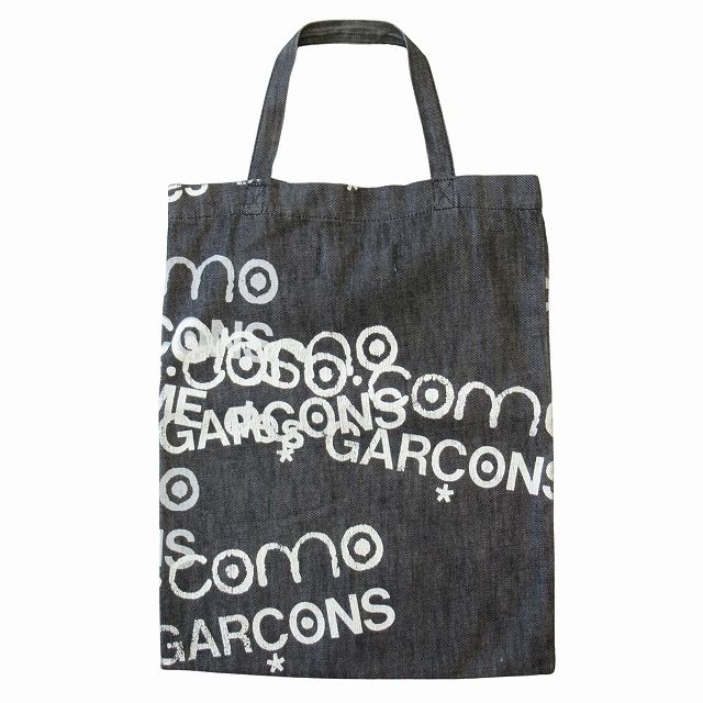 ディエチ コルソコモ コムデギャルソン 10 corso como COMME des GARCONS ブラック デニム トート バッグ ペイント  ロゴ クラック加工 オールド アーカイブ SA-K902 黒 レディース メンズ ユニセックス