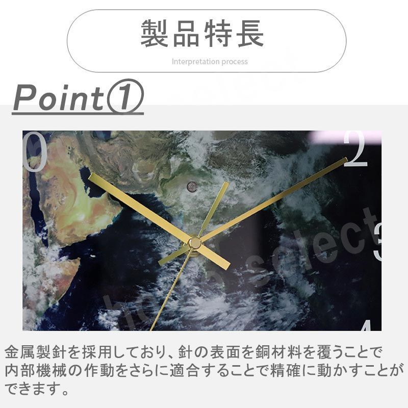 【訳アリ】LED 掛け時計 ブラック 黒色タイプ おしゃれ 音声操作 光る 発光地球 かけ時計 電池 静音 昼夜切り替え アンティーク サウンドコントロール ユニークデザイン 壁飾り 北欧 インテリア