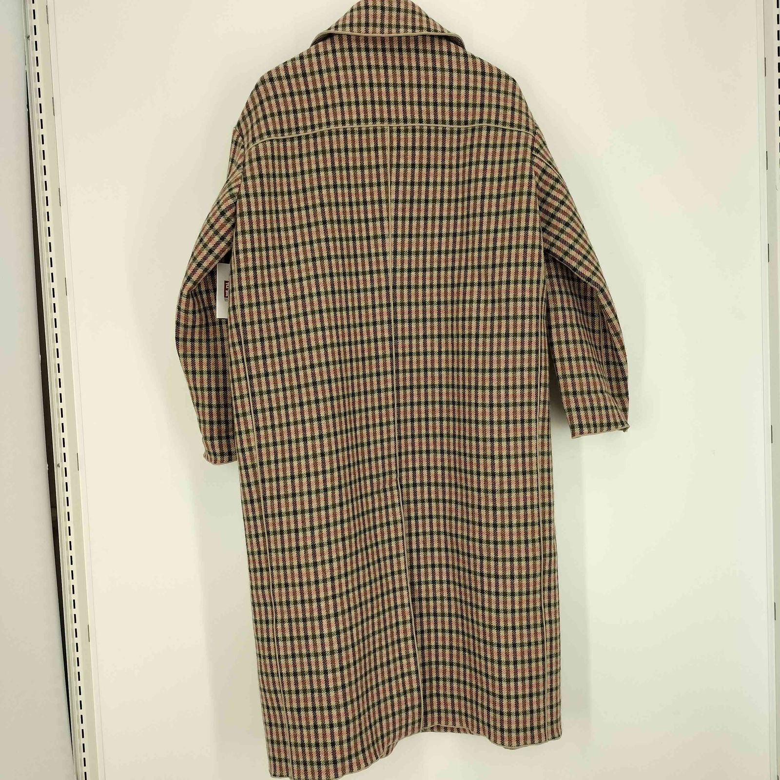 CLANE 19AW MIX CHECK SOUTIEN COLLAR COAT