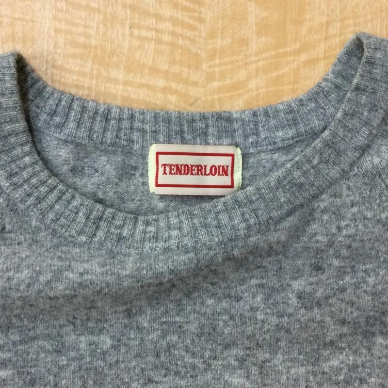 ★【並品 国内正規品】TENDERLOIN テンダーロイン ロゴ 七分袖 ニット TENDERLOIN テンダーロイン ニット、セーター 七分袖 ロゴ 刺繍
