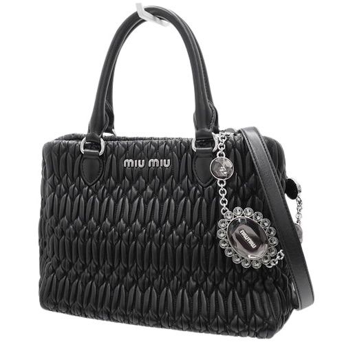 MIUMIU(ミュウミュウ) マテラッセ ナッパクリスタル 2way MIUMIU(ミュウミュウ) マテラッセ ナッパクリスタル 2way