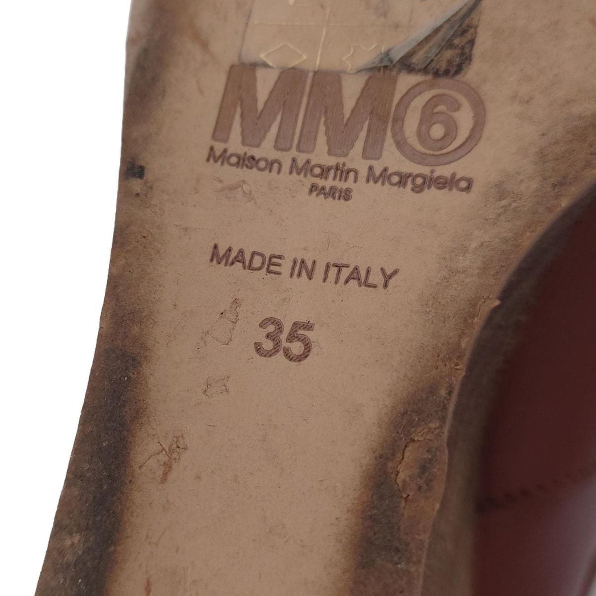 MM6 エムエムシックス ショートブーツ 35 レディース - ブラウン ウェッジソール レザー KIN-KAAI_COM