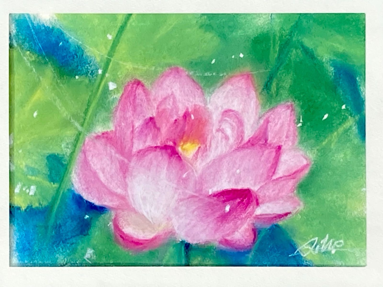 蓮〜忍耐が咲かす花〜 パステル画 - メルカリ