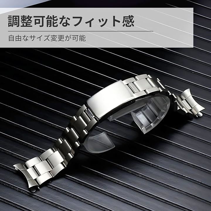 adzu 互換品 ロレックスと互換性あり ステンレスバンド ヘアライン 