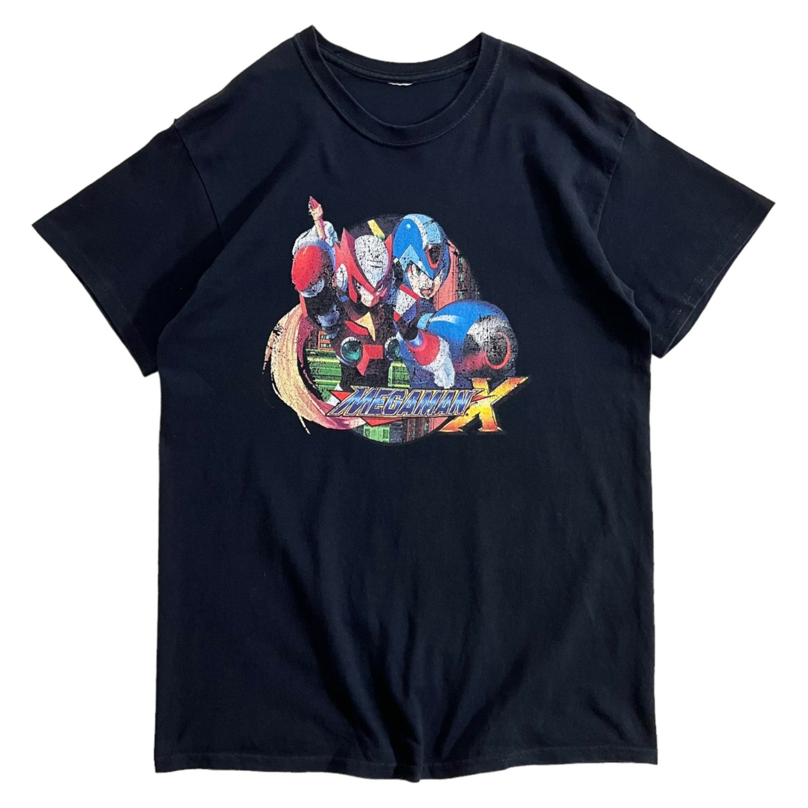 00's ゲーム ロックマンX (MEGAMAN X) キャラクター プリント Tシャツ