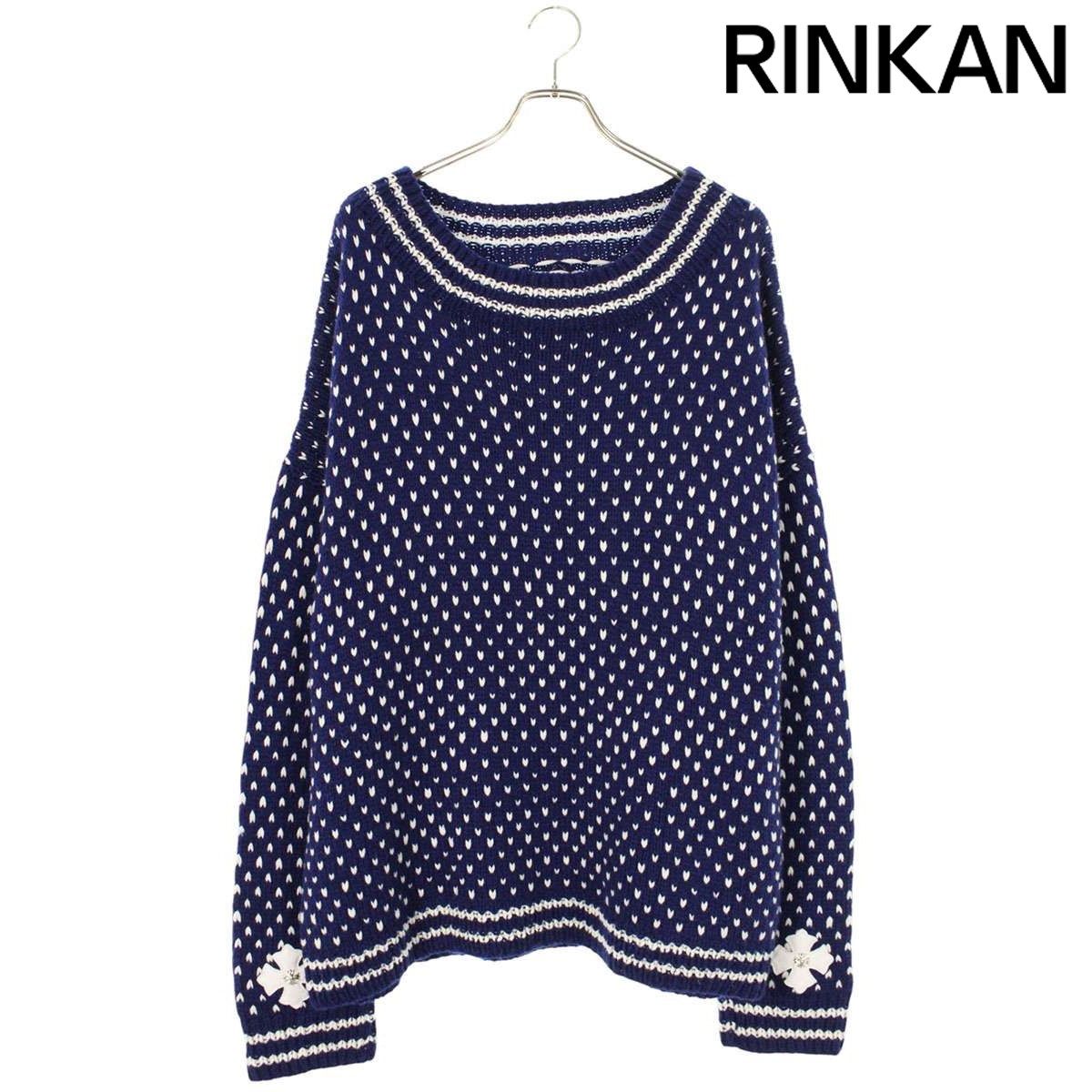 クロムハーツ ハラコクロスパッチハイネックカシミアニット メンズ MED  