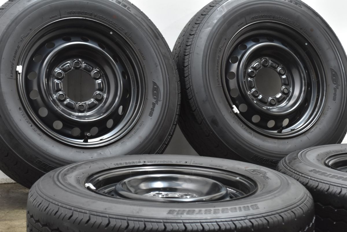 バリ溝 トヨタ 200 ハイエース 純正 15in 6J 35 PCD139.7 ブリヂストン エコピア RD613 スチール 195 80R15 LT レジアスエース