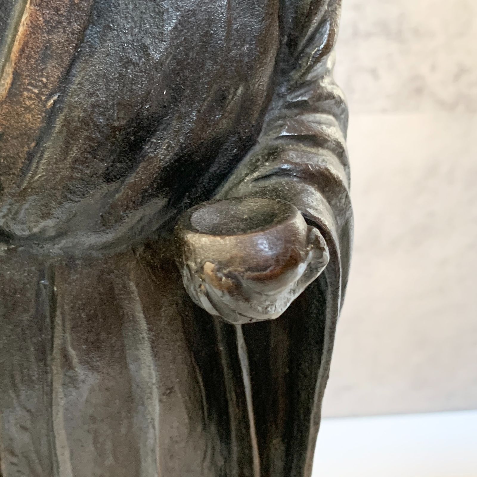 お坊さん像 照雲作 金属製 良寛像 仏教 修行僧 修験者黒 和室 リビング 置き物 インテリア NEXPOTALLINN_EU