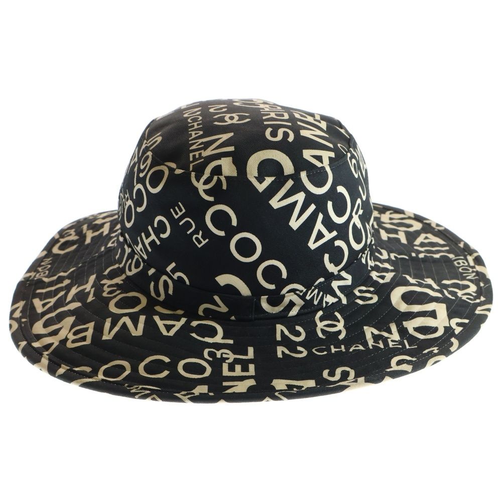 CHANEL シャネル バイシーライン ロゴデザイン バケットハット 帽子 ブラック