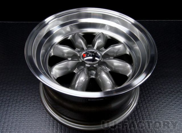 【XXR513】15インチホイール 8J　ガンメタ　4本セット（1台分）PCD100/114.3-8Hマルチ
