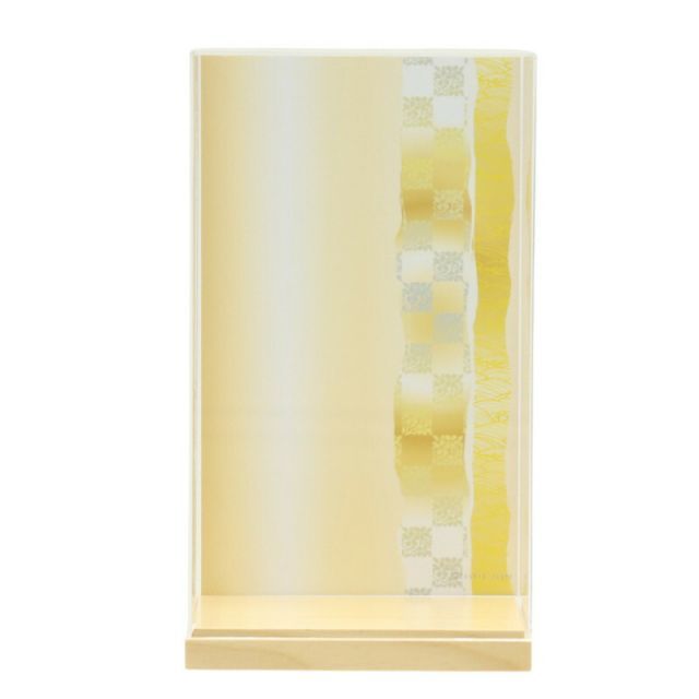 アウトレット品 インテリア 空ケース H295 アクリルケース 帯柄 パーチ台付 クリアケース 高さ29.5cm 25a-ya-0444 雛人形 五月人形 ディスプレイ 見切処分品