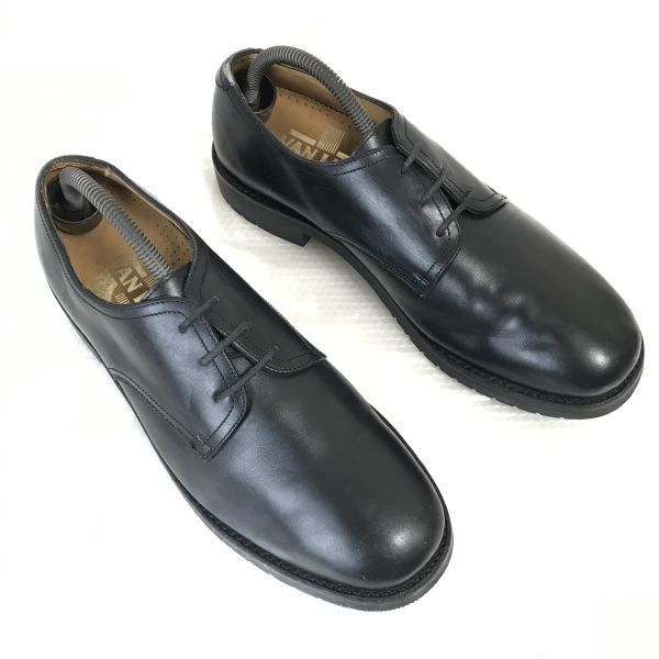 オランダ老舗 VAN LIER ヴァンライアー 本革 サービスシューズ プレーントゥ 28.0 M 黒 BLACK ビジネス dress shoes B-60