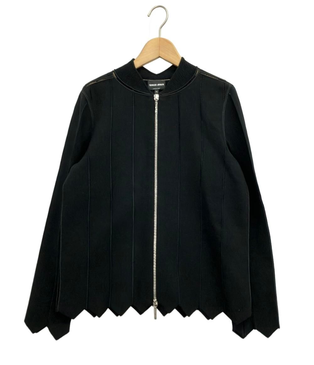 D321 ジョルジオアルマーニ レディース ノーカラージャケット 美品 2XL GIORGIO ARMANI ジョルジオアルマーニ ジャケット レディース