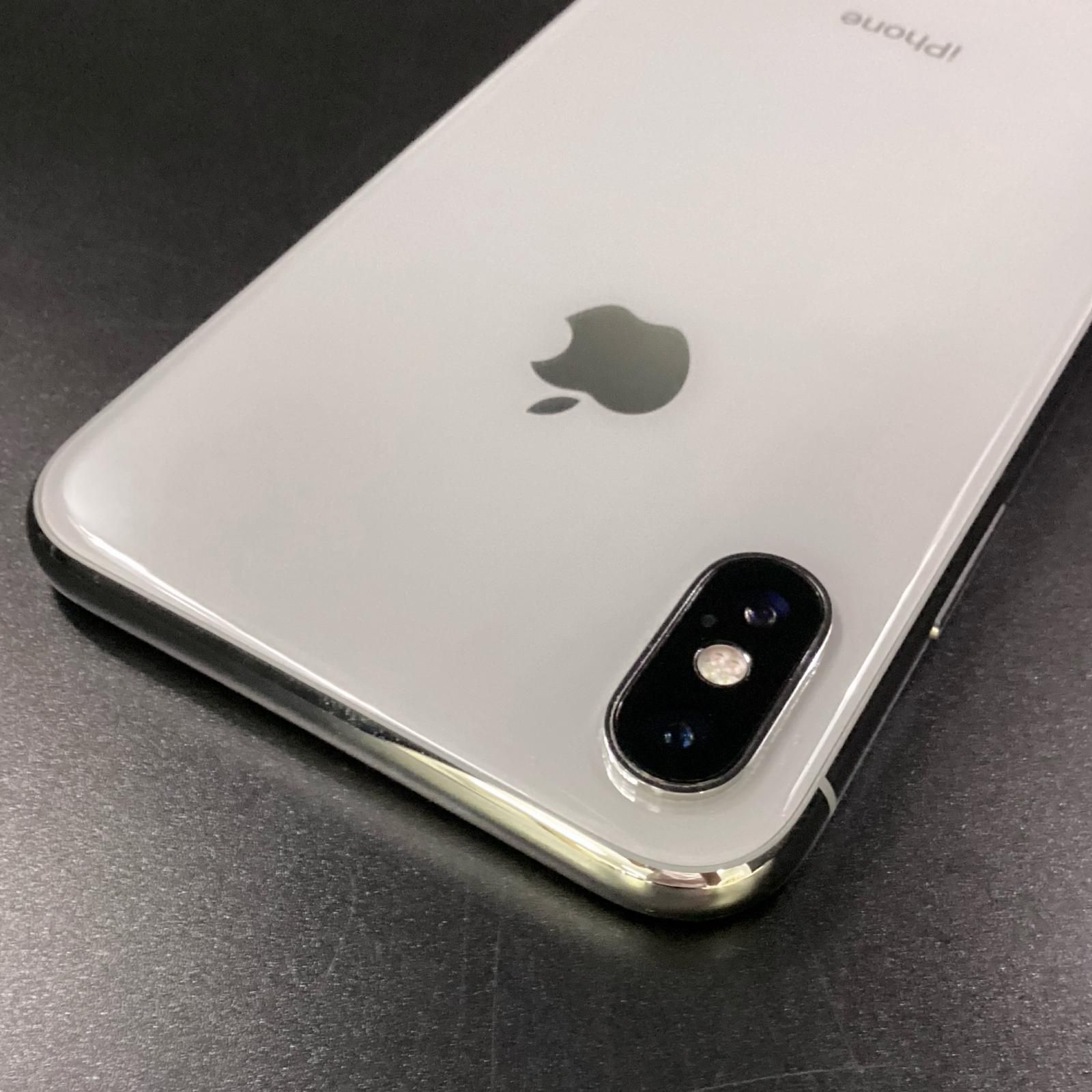 iPhone X 64GB シルバー SIMフリー 白ロム 動作確認済 65%【全額返金 