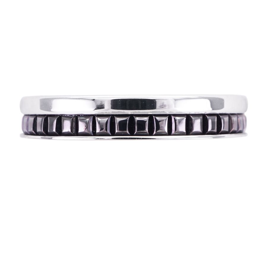 たなちゅー ブシュロン キャトル ブラック リング 750(WG) 58 ブシュロン BOUCHERON キャトル ブラック リング ハーフ