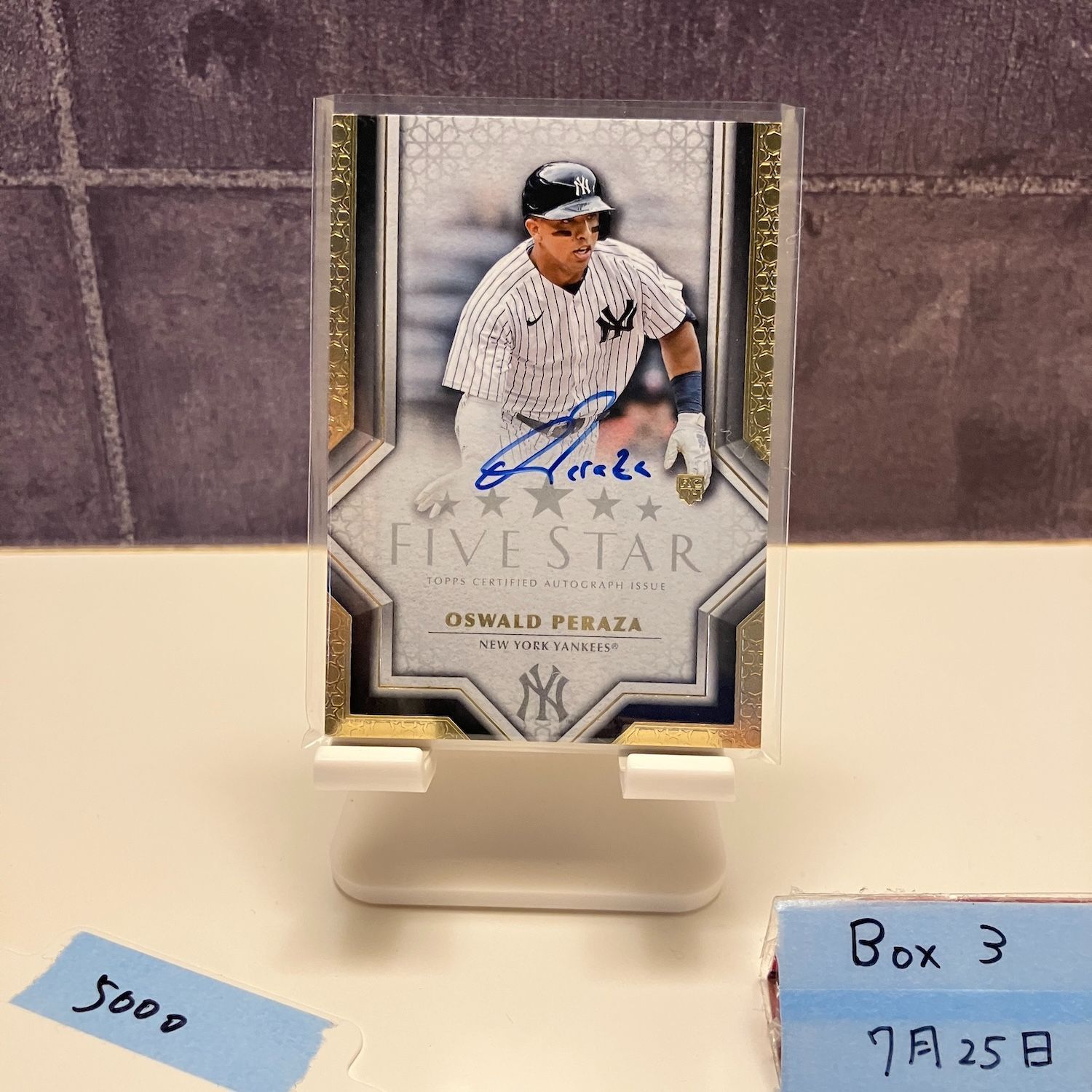 スポーツ選手 TOPPS FIVE STAR 2023 Topps Five Star OSWALD PERAZA 直筆サイン New York